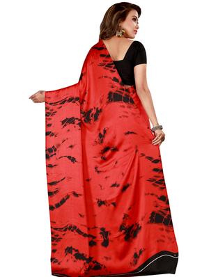 Tie & dye printed saree with blouse - 16282677 - Standard Image - 2