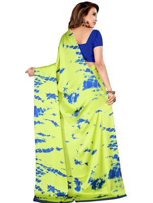 Tie & dye printed saree with blouse - 16282679 - Standard Image - 2