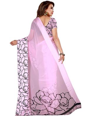 Floral printed saree with blouse - 16282697 - Standard Image - 2