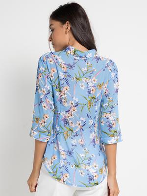 lace insert floral top - 16282885 - Standard Image - 2