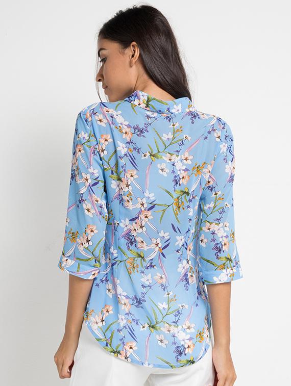 lace insert floral top - 16282885 - Zoom Image - 2