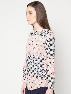 curved hem long sleeved shirt - 16282887 - Standard Image - 2