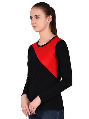 round neck color block tee - 16283715 - Standard Image - 2