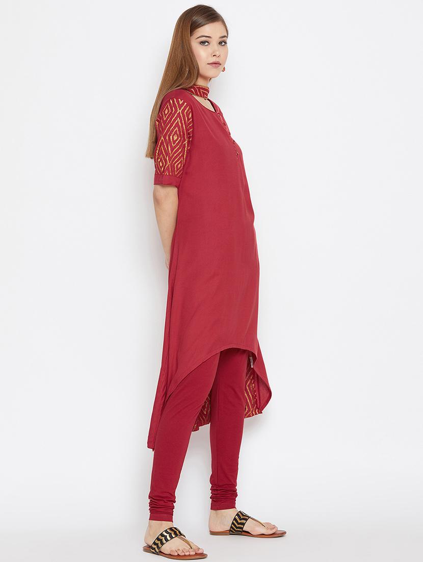 high-low kurta legging set - 16286140 - Zoom Image - 2