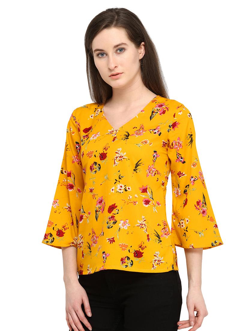 V-neck floral top - 16286159 - Zoom Image - 2