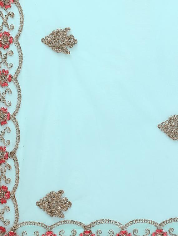 floral embroidered flared lehenga - 16287462 - Zoom Image - 5