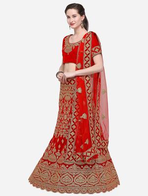 embroidered flared lehenga - 16287465 - Standard Image - 2