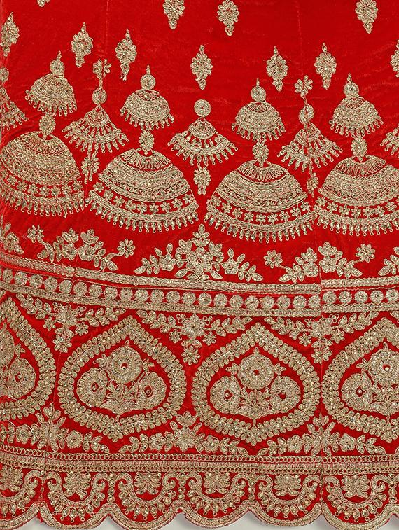embroidered flared lehenga - 16287465 - Zoom Image - 5