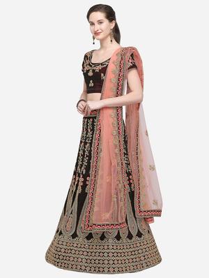 embroidered flared lehenga - 16287469 - Standard Image - 2