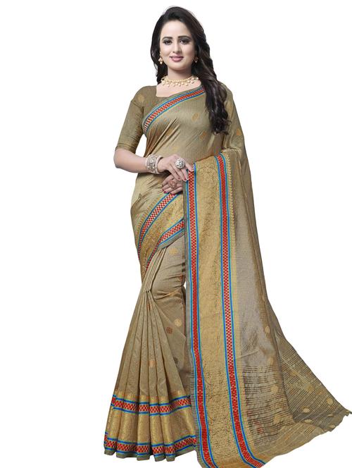 zari motif banarasi saree with blouse - 16287522 - Standard Image - 1
