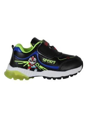 black leatherette sports shoe - 16287787 - Standard Image - 2