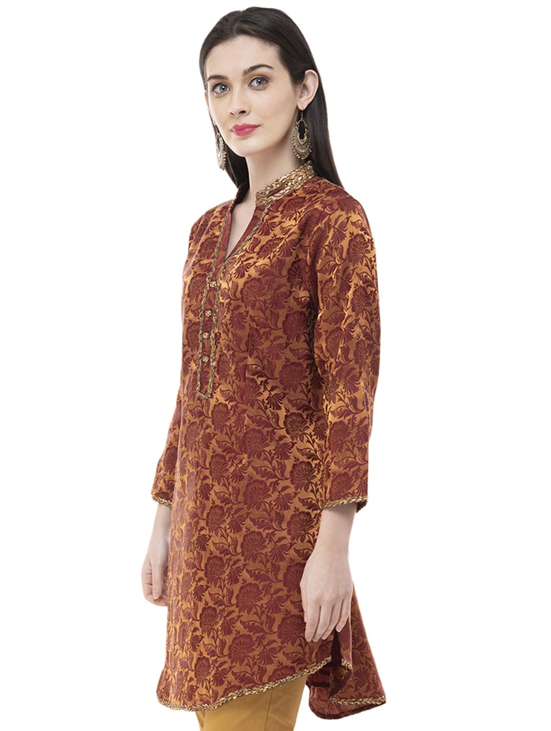floral a-line kurta - 16288298 - Zoom Image - 2