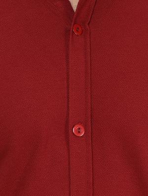 red solid casual shirt - 16289177 - Standard Image - 5