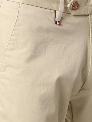 beige solid chinos - 16289272 - Standard Image - 5