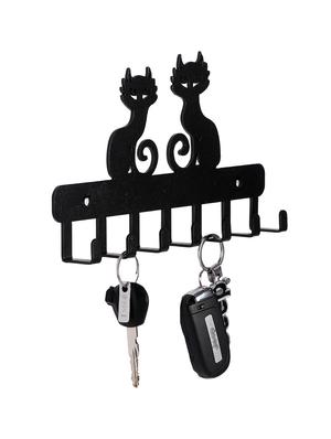 Sehaz Artworks Metel Wall Hooks for keys | 7 Hook Two-cat Wall Rack Holder for Kitchen Utensil | Hat Rack - 16289603 - Standard Image - 2