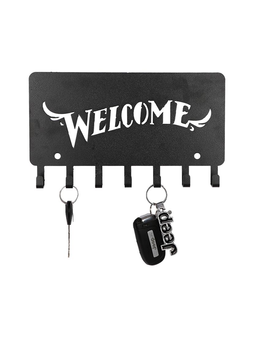 Sehaz Artworks Metel Wall Hooks for keys | 7 Hook Welcome Wall Rack Holder for Kitchen Utensil | Hat Rack - 16289605 - Zoom Image - 2