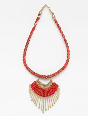 red metal short necklace - 16289617 - Standard Image - 2