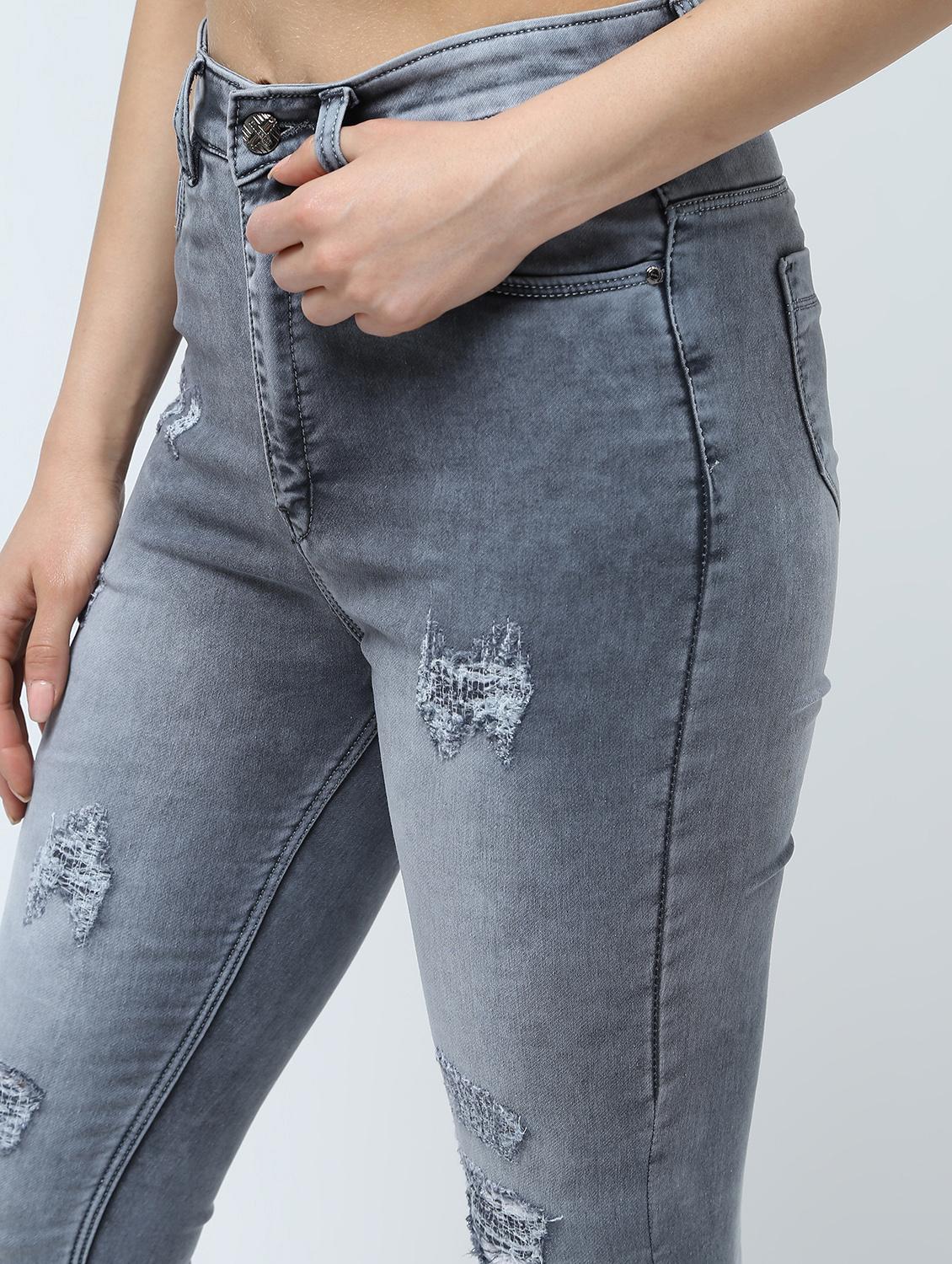 high rise stone washed jeans - 16289699 - Zoom Image - 5