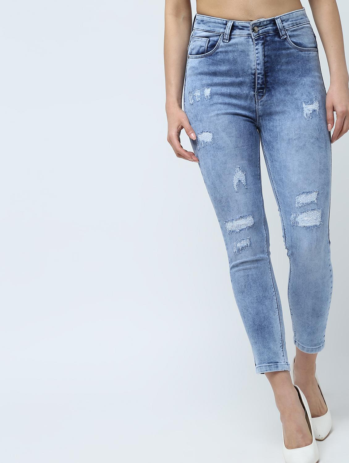 high rise stone washed jeans - 16289700 - Zoom Image - 2