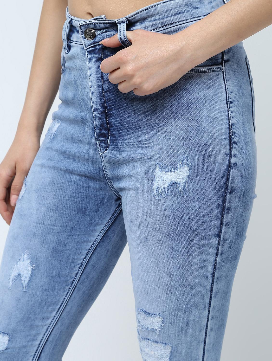 high rise stone washed jeans - 16289700 - Zoom Image - 5