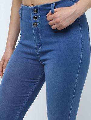 high rise stone washed jeans - 16289702 - Standard Image - 5