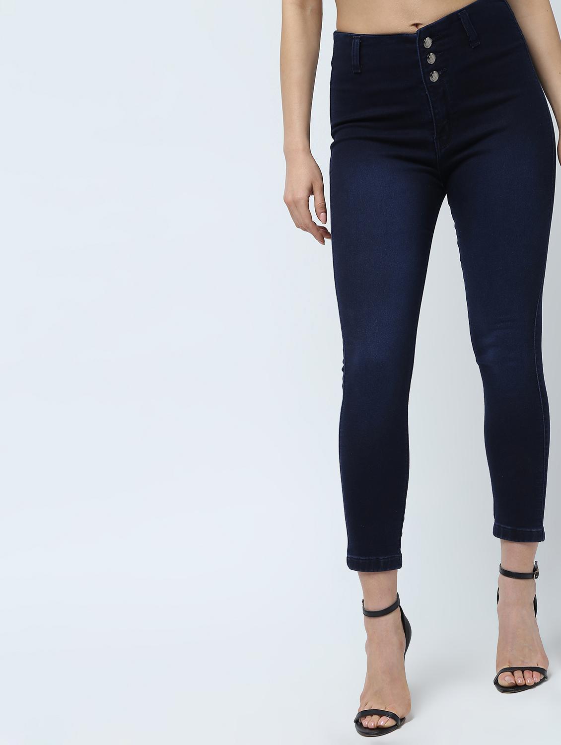 high rise stone washed jeans - 16289705 - Zoom Image - 2