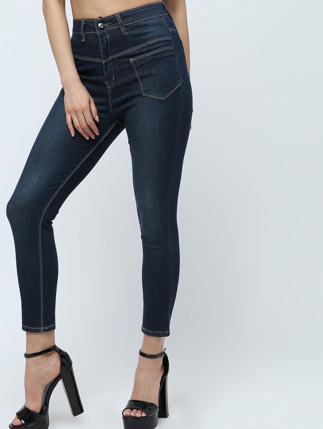 high rise stone washed jeans - 16289706 - Zoom Image - 2
