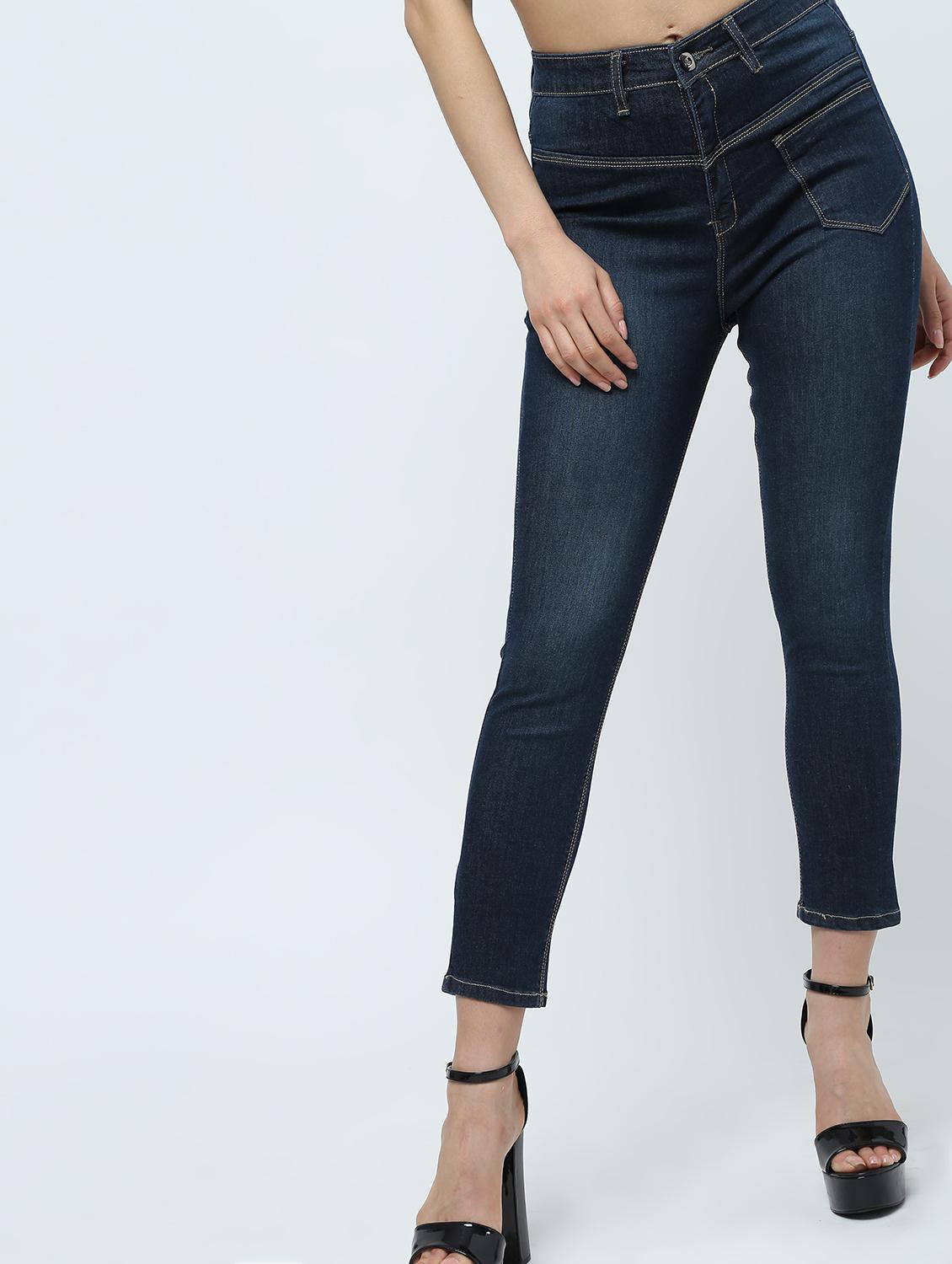 high rise stone washed jeans - 16289706 - Zoom Image - 2