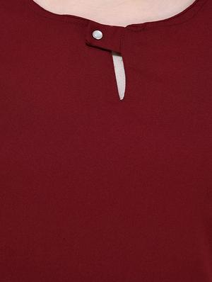 key hole neck short sleeved top - 16289724 - Standard Image - 5