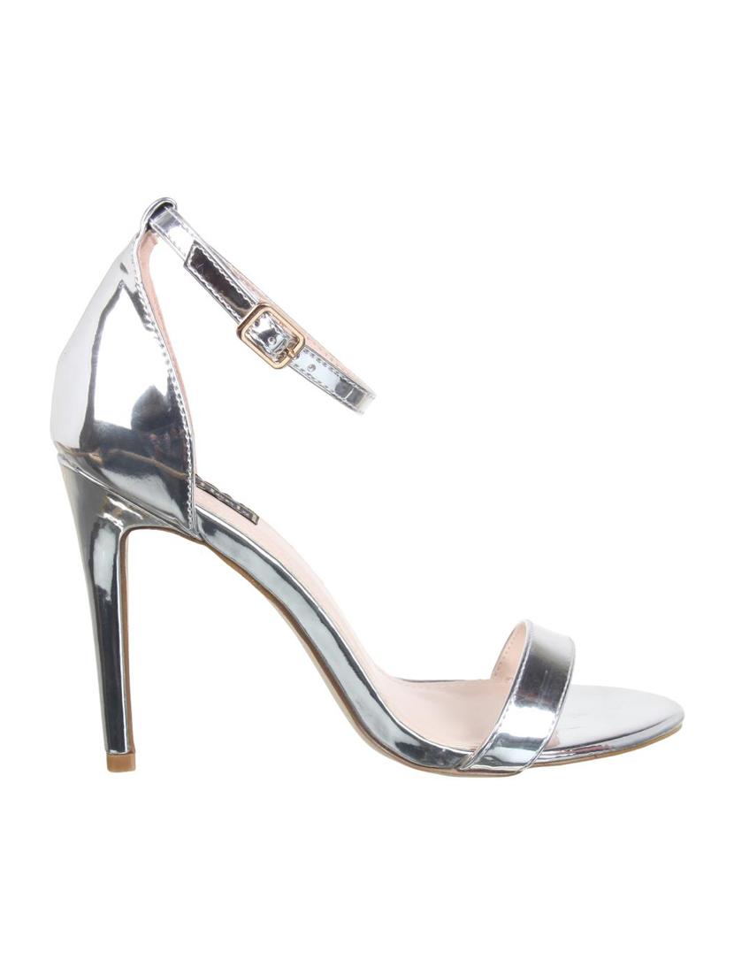 silver ankle strap sandals - 16290326 - Zoom Image - 2