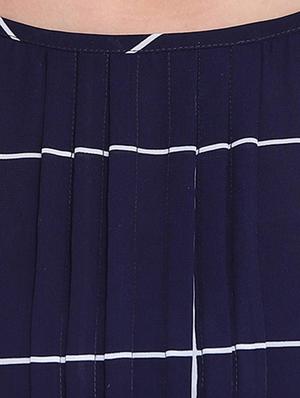 pin tucks checkered peplum top - 16291680 - Standard Image - 5