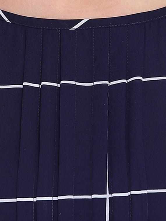 pin tucks checkered peplum top - 16291680 - Zoom Image - 5