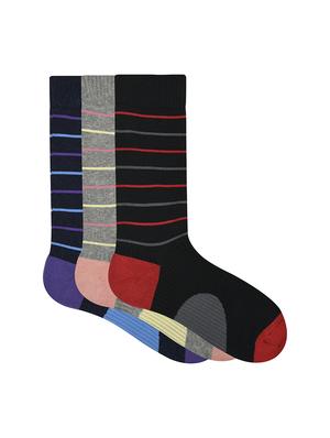 set of 3 multi colored cotton knee length sock - 16291878 - Standard Image - 2