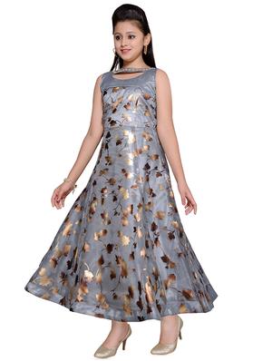 floral printed party gown - 16291902 - Standard Image - 2