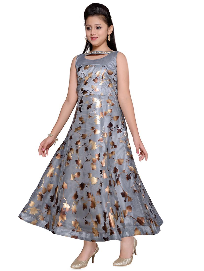 floral printed party gown - 16291902 - Zoom Image - 2