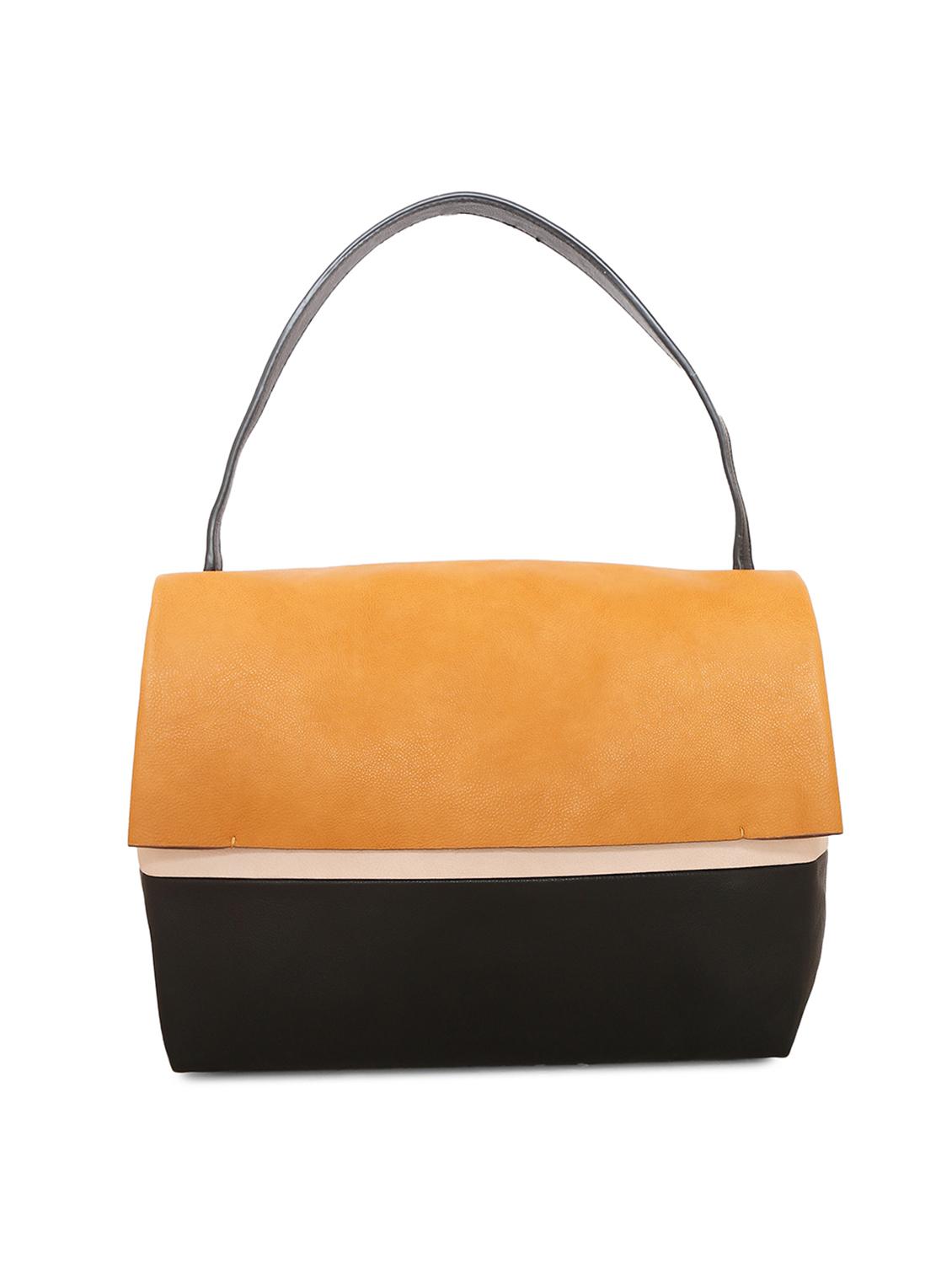 yellow leatherette (pu) regular handbag - 16292182 - Zoom Image - 2