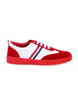 red suede lace up sneakers - 16292247 - Standard Image - 2