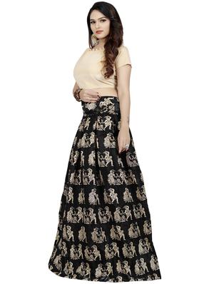 foil printed a-line lehenga - 16292408 - Standard Image - 2