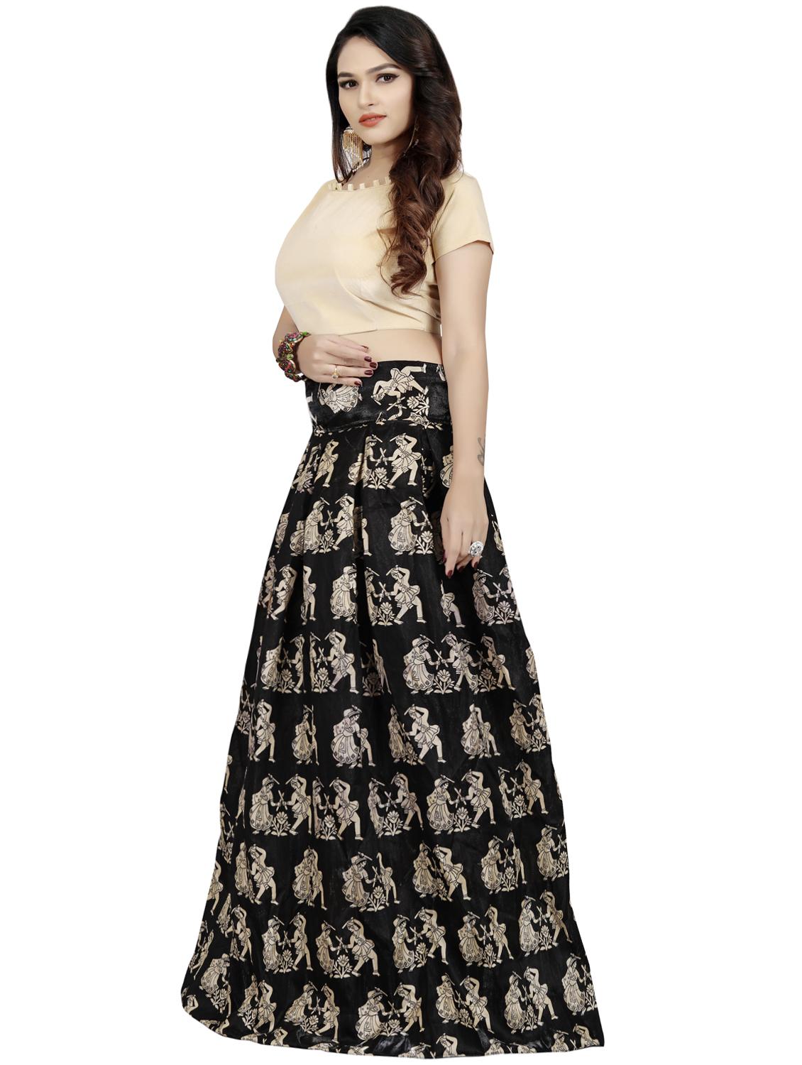 foil printed a-line lehenga - 16292408 - Zoom Image - 2