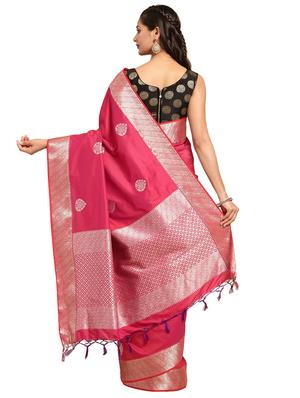bordered kanjivaram saree with blouse - 16292530 - Standard Image - 2