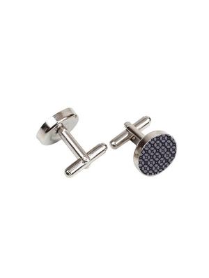 grey microfiber tie, pocket square and cuff links combo - 16293490 - Standard Image - 2