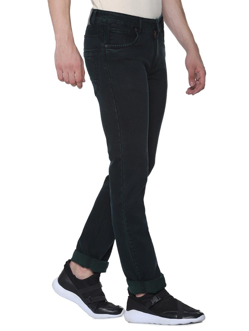 green cotton plain jeans - 16293542 - Zoom Image - 2