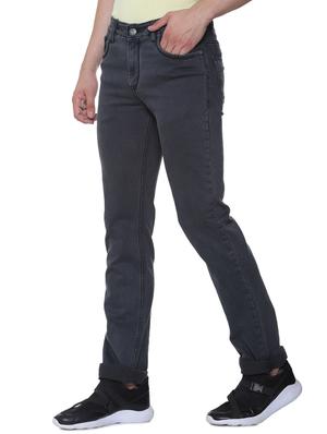 grey cotton plain jeans - 16293544 - Standard Image - 2