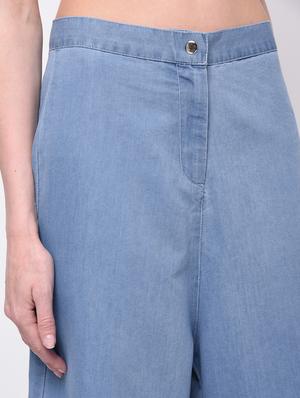pocket patch wide leg denim trouser - 16293598 - Standard Image - 5