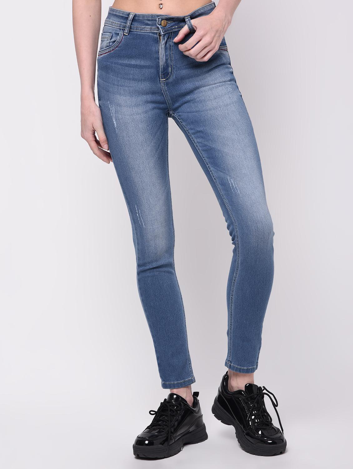 stone washed solid jeans - 16293611 - Zoom Image - 2