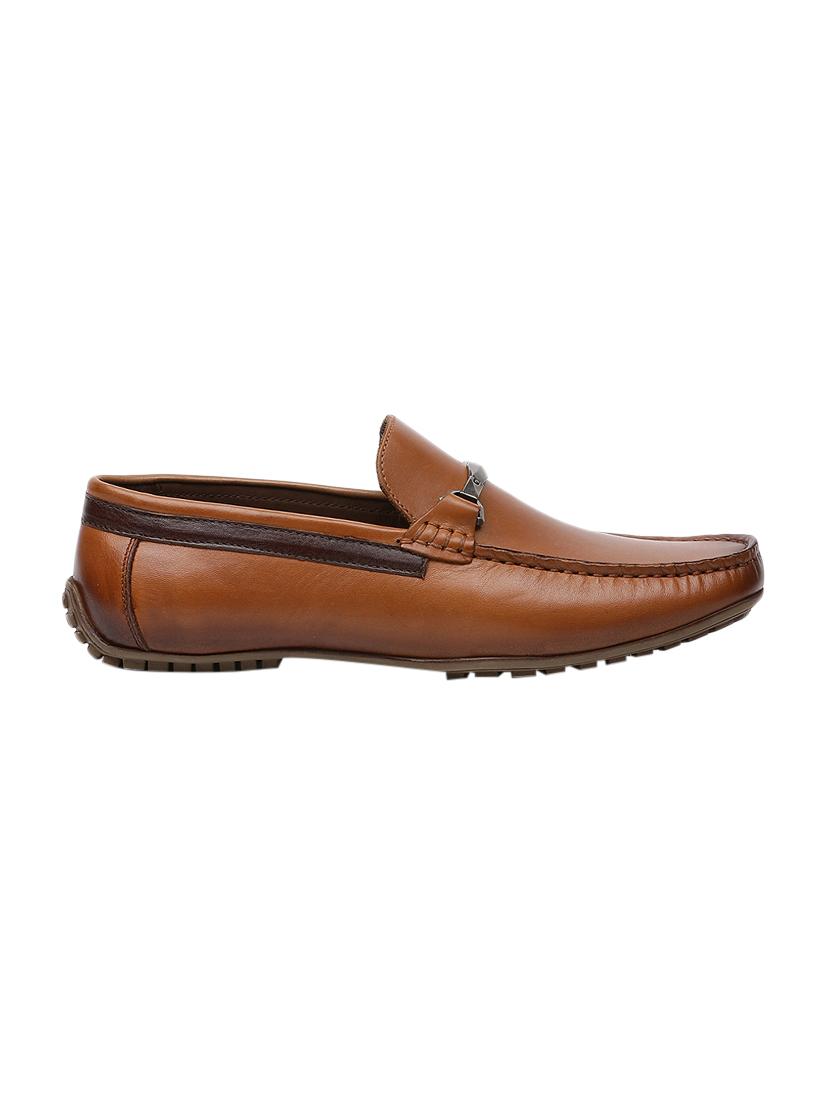 tan leather slip on loafers - 16293627 - Zoom Image - 2