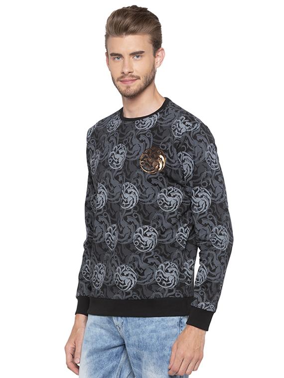 black all over print sweatshirt - 16294042 - Zoom Image - 2