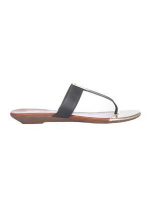 black t-strap sandals - 16294499 - Standard Image - 2