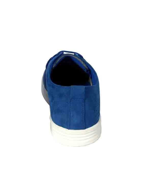 blue suede lace up sneakers - 16294971 - Zoom Image - 2