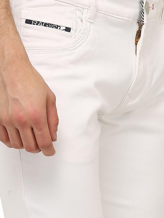 white denim plain jeans - 16295903 - Zoom Image - 5